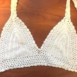 Crochet Festival/Swim Top White Size M Photo 0