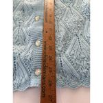Vintage Billie Jo Knit Cardigan Sweater Size L Baby Blue Grannycore Scallop Size L Photo 6
