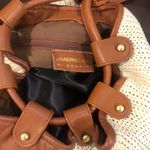 VTG SHARIF AMERICANA Knit Leather Accent Drawstring Bucket Backpack Sling Bag Photo 11