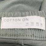 Cotton On Green Straight Leg Elastic Waist Drawstring Trousers Cargo Pants Sz 10 Photo 3