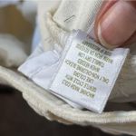 Garnet Hill  | Cream Velour Skinny Pants Sz 4 Photo 5