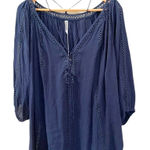 Mono Reno navy 3/4 sleeve top Photo 0