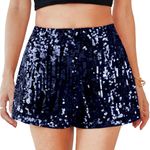 NWT MANER Women’s High Waisted‎ Sparkly Sequin Party Shorts Photo 0