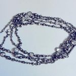 Kendra Scott Antique Silver Crystal Single Strand Satellite Necklace Photo 2