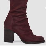 Free People Elle Block Heel Boots in Bordeaux Nubuck sz 37 (7) NWT Photo 8