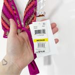 Becca  Driftwood Crochet Halter Bikini Top Swimsuit in Pomegranate NWT Medium Photo 5