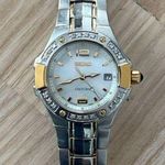 Seiko  Coutura Diamonds Ladies Watch Two-Tone Bracelet Case Pearl Dial Date Photo 5