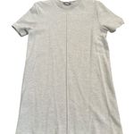 ZARA Gray Knit Sweater Dress Short Sleeve Shift Casual Large Cotton Blend Photo 0
