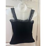 KILLSTAR Carrie Caustic  Black lace trim lace and velvet tank top S gothic Photo 9