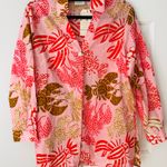Farm Rio Lobster Print Oversized Button-Front Shirt/Tunic, Size S Photo 5