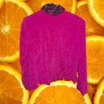 Leslie Fay  Pink Covered Button Blouse with Scarf‎ Size 10 Photo 7