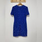 Dazzling Blue Sequin Mini Dress Photo 4