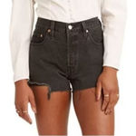 Levi's Womens Original 501 High Rise Black Denim Cutoff Shorts Size 29 Photo 0
