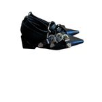 Guanghuiyuzu Black Pointed Toe Buckle Strappy Block Heels Women's Size 35 Photo 9