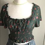 Forever 21 ⬇️ 2 for $35 Marked Listings Short Sleeve Crop Smocked Peasant Top Photo 2