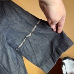 Ann Taylor  Blue Denim 3/4 Sleeve Jacket Blazer w Silver Button Detail Size Large Photo 6