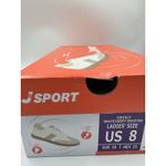 New J Sport Cecily Women’s Sneaker Suede White/Grey Low Top Shoes Size 8 US White Photo 15