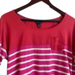 Tommy Hilfiger  Women‎ Top M Red Pink Multi Print Coastal Casual Preppy Travel Photo 8