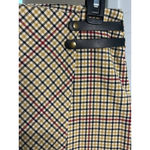 Forever 21 Women's M Plaid Asymmetrical Skirt Plaid with Brown Strap Detail Photo 4