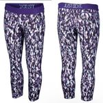 Nike Dri-FIT “Just Do It” Purple Abstract Print Crop Leggings – Size M Photo 2