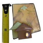 Vintage Lucinda Whimsical House Pin Brooch Pink Photo 3