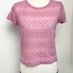 American Eagle  Outfitters Floral Sheer Lace Top M Fairy Romantic Cottagecore Photo 0