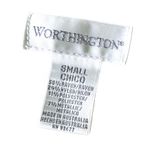 Worthington Gold Sparkle Three Quarter Sleeve Knit Wide Shoulder Sweater Small Photo 4