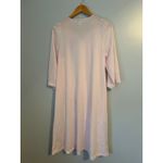 Shadowline Pink Nylon Nightgown Floral Embroidered Neckline Lounger Size M Size M Photo 4