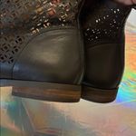 Lucky Brand  Shoes Boots Black Perforated Laced Holes Leather Women Size 10M/40 Photo 10