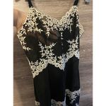 Wacoal Embrace Lace Slip Dress Black Ivory New Sz M Sexy Sheer Embroidered Photo 1