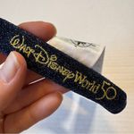 Disney Walt  World 50 Anniversary Mouse Ears Blue Gold Glitter Photo 4
