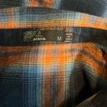 prAna  Alfie Organic Cotton Flannel Button Down‎ Shirt Size Medium Photo 2