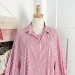 ALEMBIKA Bethany Striped Shirt Red White Sz M Size M Photo 2