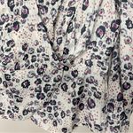 Free People  Bianca Surplice Wrap Ruched Sleeve Printed Blouse, Small Photo 3