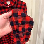 J.Crew Buffalo Plaid Flannel Popover Button Down size Large Photo 5