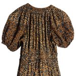 Ulla Johnson  Mariana Brown Leopard Animal Print Puff Sleeve A-Line Mini Dress 2 Photo 14