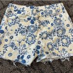 Sonoma yellow and blue floral raw hem denim shorts Photo 2