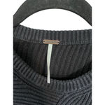 Free People Asymmetrical Ribbed Black Sweater Size Small Long Sleeve Casual Photo 1