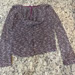 Mudd  Textured Knit Hoodie in Purple and White Photo 3