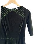 Unique Vintage  Elegant olive Green Velvet Dress Photo 3