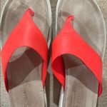 ECCO Women's Bright Neon Orange Cork and Leather Thong Corksphere Sandals Size 9.5 Photo 6