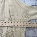 Wild Pearl  Open Cardigan with fringe boho cotton crochet design Large cream Photo 12