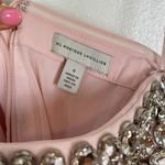 Monique Lhuillier ML Milana Strapless Midi Cocktail Dress in Pearl Pink US 8 Photo 6