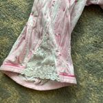 Vintage Earth Angels Floral Striped Robe Pink White Medium Photo 1