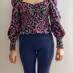 Topshop cherry print smocked long sleeve Photo 1