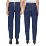 frame denim Frame Blue Cotton High Rise Le High Tight Straight Leg Exposed Zipper Jeans 32 Photo 1
