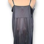 Vintage Perfect Form Slip Dress Black Lace Full Adjustable Strap Nylon Vneckline Size XL Photo 4