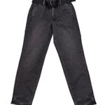 EXPRESS NEW Black Super High Waist Paperbag Ankle Jeans Pants Women’s size 4 Photo 3