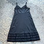 Vintage Sears Satin & Lace Slip Nightgown Dress Black 40 Photo 4