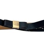 Kate Spade  Black and Gold Leather Bow Belt Photo 0